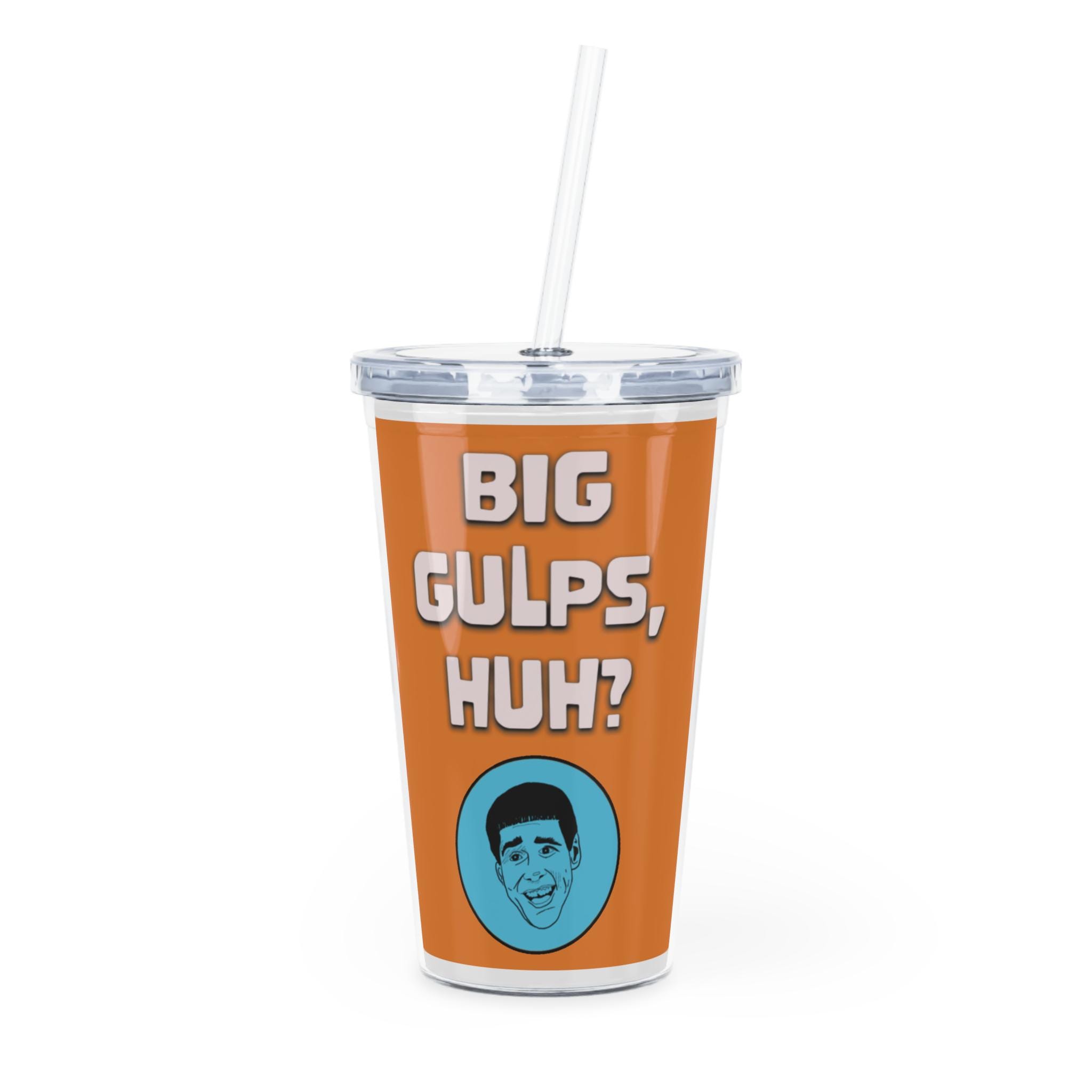 Big Gulps, Huh Dumb and Dumber Plastic Tumbler with Straw