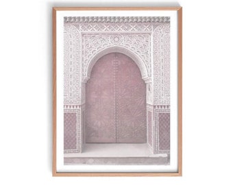 Moroccan Print, Moroccan Doorway Print, Moroccan Door Photography Print, Boho Print, Pink Moroccan door print, Morocco Print