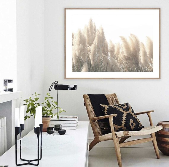 Pampas Grass Print Pampas Fotografie Print Botanische Pflanzendruck Pampas Wall Art