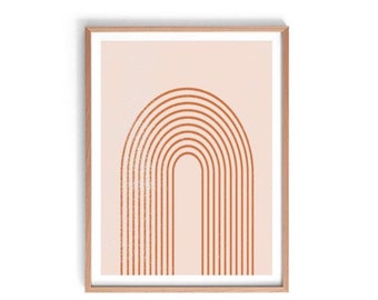 Blozen boog print, abstracte boog digitale print, abstracte architectuur