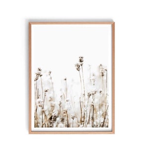 Getrocknetes Gras Print, Neutrales getrocknetes Gras Fotodruck, Gras Wandkunst, Wildgras Poster Print, Boho Style