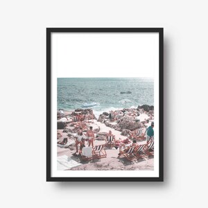 La Fontelina Beach Club-tryck, Amalfikustens fotografitryck, Italien Capri, Amalfikustens väggkonst, Italiens kusttryck, Capri-affisch bild 2