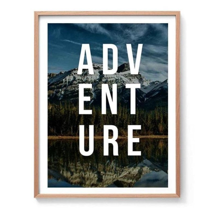 Adventure Print, Photographic Mountains Print, Boys Nursery Print, Mountain Print image 3