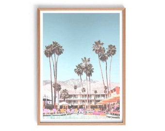 Palm Springs Saguaro Hotel Print, Palm Springs Print, Mid Century Wall Art, Saguaro Hotel Swimming Pool, Palm Springs Pool Print