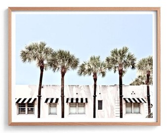 Miami Print,  Palm Photography Print Green Palm Wall Art, Miami Florida Palm Print, Green Palm Poster Print