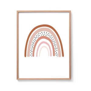 Rainbow Print, Boho Rainbow Wall Art, Kids Room Decor, Boho Nursery Prints, Girls Wall Art, Blush Rainbow, Kids Wall Art