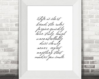 Life is Short Print
