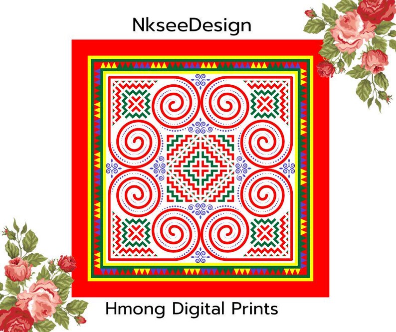 Hmong Pattern Design: Ethnic Illustration (digital Download) - Etsy