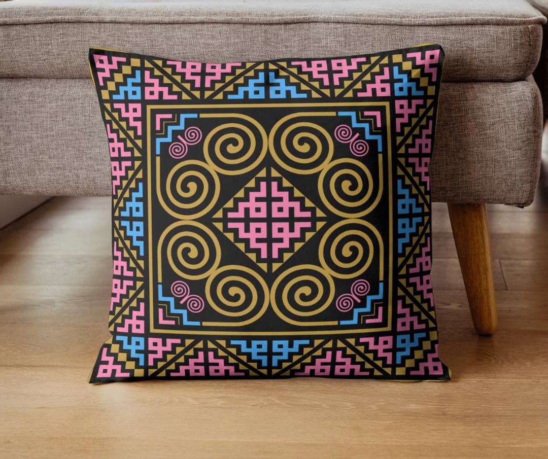 Blue Hmong Patterns Hmong Ethnic Pattern, Gold, Pink, Blue, Clothing, Fabrics, Textures ...
