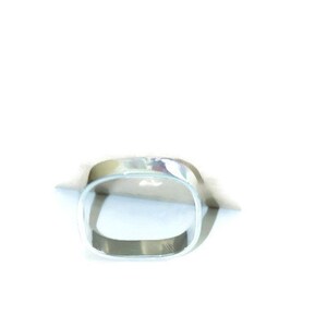 3mm Square Sterling Silver Ring,Handmade Ring. Modern. Simple. Square ring. Square Wedding Ring image 2