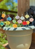Pendant garden herb markers with metal stake: Tag, Label ~ plant, gardener gift