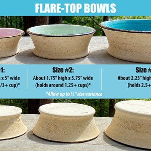 Custom Order FLARE-TOP pet bowl, personalized Ceramic pottery dish, Cat Dog Bunny Rabbit Mouse Rat Guinea Pig Dish, Food, Water image 6