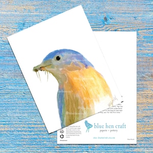 Oosterse Bluebird kunst briefpapier wenskaarten afdrukken