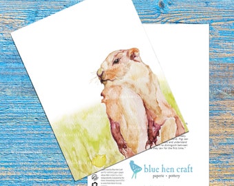 Woodchuck, Groundhog, whistler pig stationery greeting note cards prints