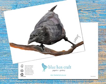 American Crow stationery greeting note cards prints