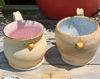Ready-to-ship Stoneware Ceramic Pottery Mug ~ coffee tea ~ bird, chicken, hen