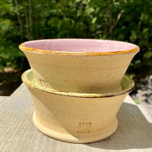 Custom Order FLARE-TOP pet bowl, personalized Ceramic pottery dish, Cat Dog Bunny Rabbit Mouse Rat Guinea Pig Dish, Food, Water image 8