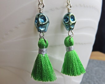 Skull and Tassel Earrings