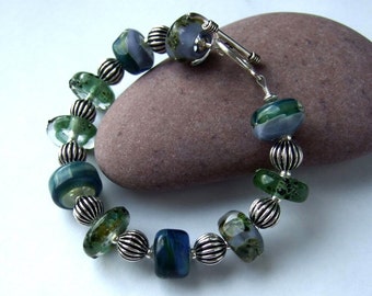 Mossy - Boro Glass Bracelet