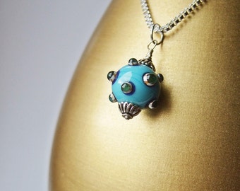 Mine, Not Yours  - Lampwork & Silver Necklace