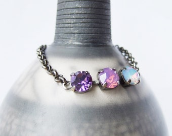 The Colour Purple  - Swarovski Layering Bracelet