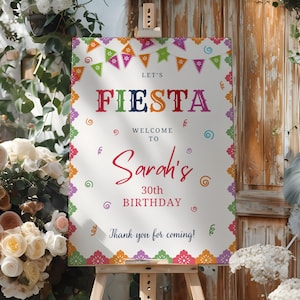 Fiesta Welcome Sign Template: Customizable Party Poster (Canva)