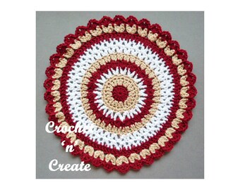 Colorful Mandala Crochet Pattern (DOWNLOAD) CNC35