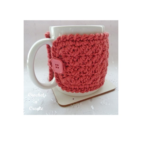 Crochet Simple Textured Mug Cozy Crochet Pattern (DOWNLOAD) P149