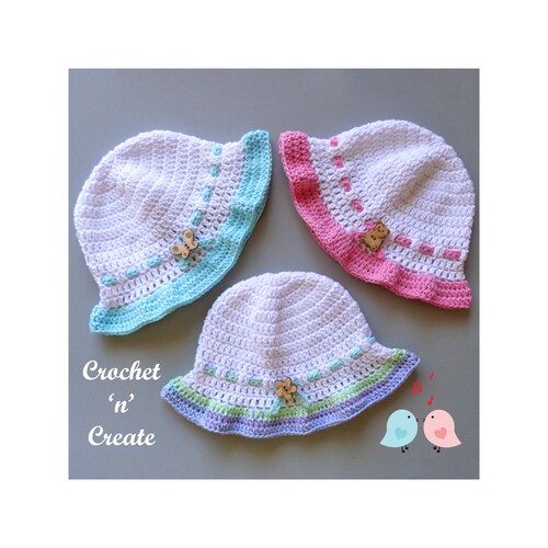 Boy's Sun Hat Crochet Pattern Pdf Pattern Boy's Sun Etsy Canada