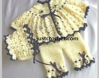 Baby Bonnet and Bloomer Set Reversible in Yellow and Gray