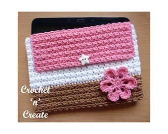 Crochet Tablet Cover Crochet Pattern (DOWNLOAD) CNC95