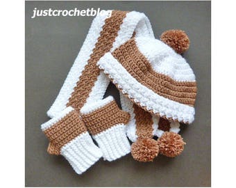 Crochet Winter Set Crochet Pattern (DOWNLOAD) 157BFJC