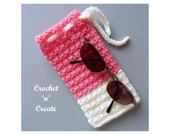 Crochet Sunglasses Case Crochet Pattern (DOWNLOAD) CNC412