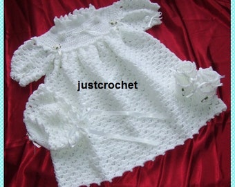Christening Outfit Baby Crochet Pattern (DOWNLOAD) 08