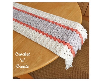 Crochet Tasselled Table Runner Crochet Pattern (DOWNLOAD) CNC234