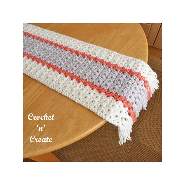 Crochet Tasselled Table Runner Crochet Pattern (DOWNLOAD) CNC234