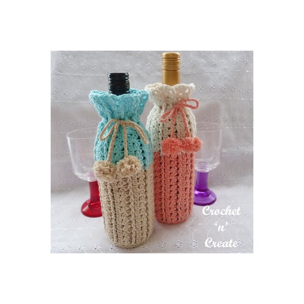 Crochet Wine Bottle Cover Crochet Pattern (DOWNLOAD) P243