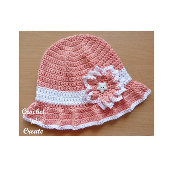 Cotton Floppy Sun Hat Crochet Pattern (DOWNLOAD) CNC42