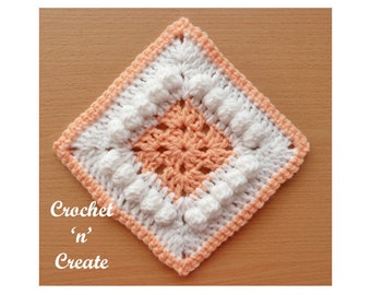 Crochet Afghan Blanket Motif Crochet Pattern (DOWNLOAD) CNC144