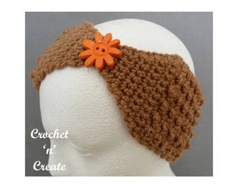 Crochet Ladies Headband Crochet Pattern (DOWNLOAD) CNC82