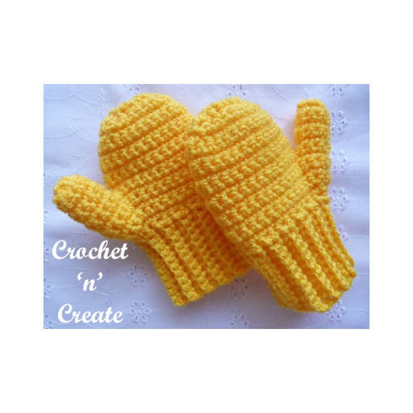 Crochet Toddler Mitts Crochet Pattern (DOWNLOAD) CNC94