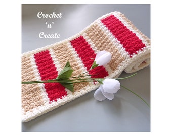 Crochet Easy Griddle Scarf Pattern (DOWNLOAD) CNC475