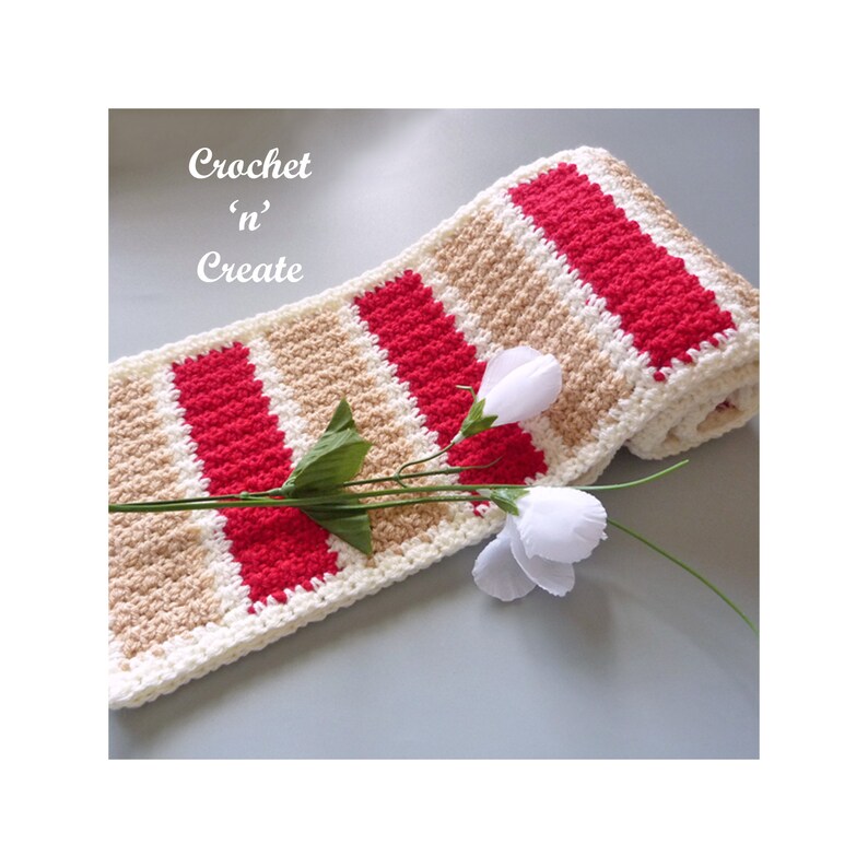 Crochet Easy Griddle Scarf Pattern DOWNLOAD CNC475 image 1