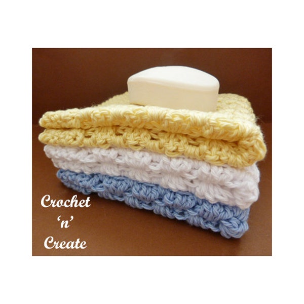 Crochet Granny Washcloth Crochet Pattern (DOWNLOAD) CNC120