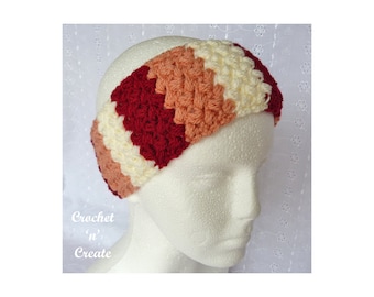 Crochet Lively Bean Hairband Crochet Pattern (DOWNLOAD) CNC182