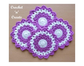 Crochet Large Coaster Crochet Pattern (DOWNLOAD) CNC103