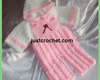 Hoodie & Dungarees Baby Crochet Pattern (DOWNLOAD) 11