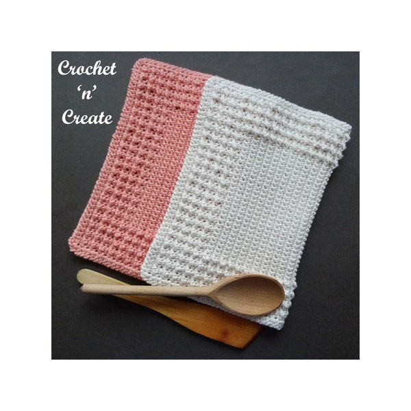 Crochet Farmhouse Dishcloth Crochet Pattern (DOWNLOAD) CNC216