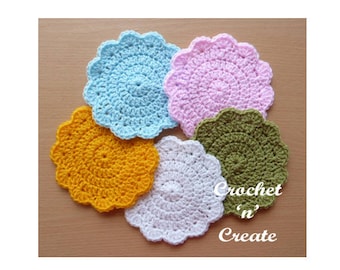 Circular Coaster Crochet Pattern (DOWNLOAD) CNC28