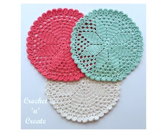 Crochet Elegant Cotton Doily Crochet Pattern (DOWNLOAD) CNC328